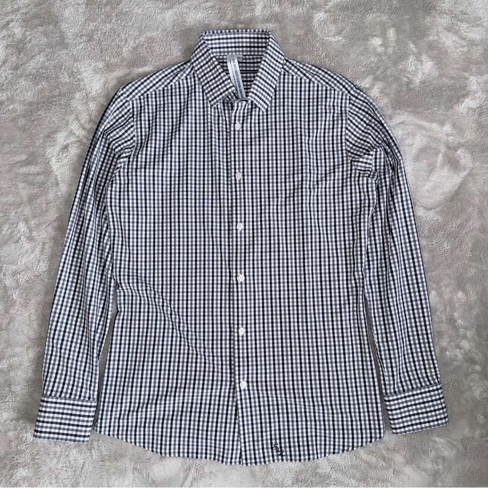 State And Liberty Men’s Gingham Long Sleeve Button Down Shirt Size Medium